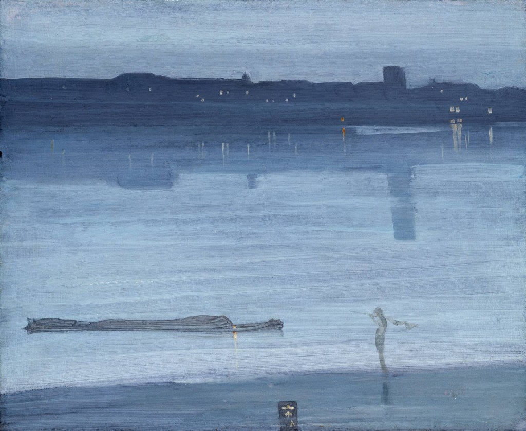 Nocturne: Blue and Silver - Chelsea 1871 James Abbott McNeill Whistler 1834-1903 Bequeathed by Miss Rachel and Miss Jean Alexander 1972 http://www.tate.org.uk/art/work/T01571